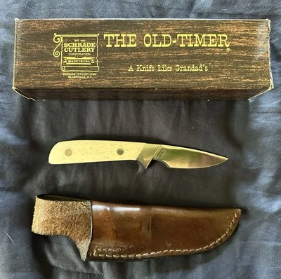 Nuevo/Antiguo Stock Schrade EE. UU. Edición LTD Lil Finger Hoja Fija Cuchillo Hueso Foto 1 de 4