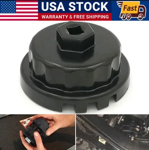 64mm 14 Flutes Oil Filter Cap Wrench Removal Tool For Toyota, Lexus 2.5L-5.7L US - Picture 1 of 17