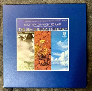 Rod McKuen & Anita Kerr “THE SEA, EARTH, SKY (3LPs 1975) Warner 3WS 1730 w/book - Picture 1 of 7