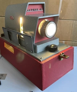 Vintage Gnome Alphax 3 35mm Doppeldiaprojektor in grau in Original Tragetasche - Bild 1 von 9