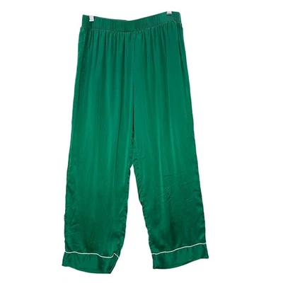 Pantalones de pijama Nordstrom para mujer talla M 100 % seda verde Kelly pijamas de lujo ropa de estar Foto 1 de 4