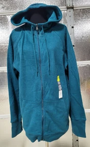 Tek Gear Fleece Hoodie - Womens XXL - Full Zip Sweatshirt - Blue - NWT - Picture 1 of 7