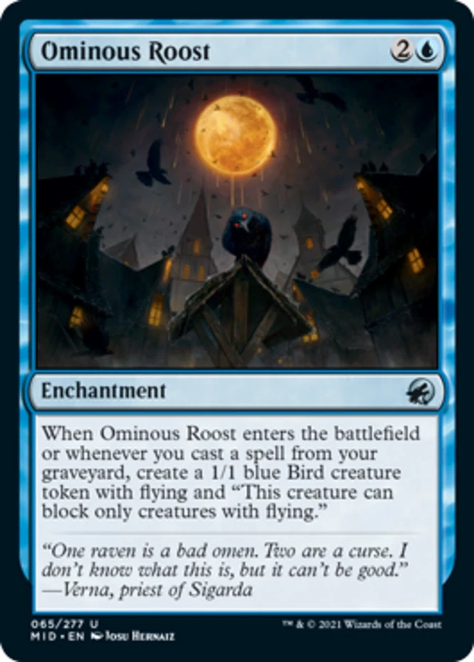 x1 Ominous Roost - Innistrad: Midnight Hunt - NM - MTG - Image 1 of 1