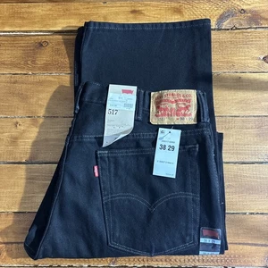 Levi's 517 Jeans Men's 38x29 Black Denim Bootcut Classic Cowboy Workwear NEW - Picture 1 of 8