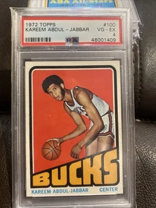 1972-73 Topps Kareem Abdul-Jabbar #100 PSA 4 HOF Bucks - Picture 1 of 4