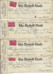 Wholesale Dealer lot of 10 checks from the 1890's - Picture 1 of 4