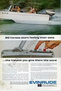 1965 Evinrude 90 Horse Outboard Motors Boats PRINT AD Unique Gift Idea (1784) - Picture 1 of 1