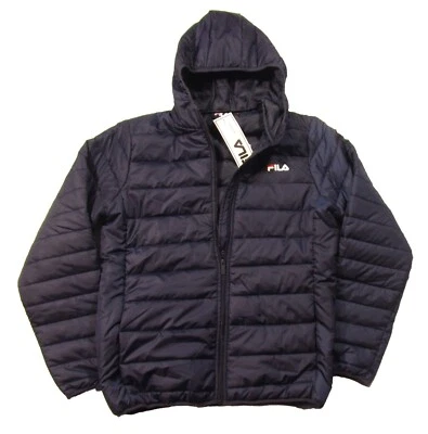 Chaqueta con Capucha FILA Peacoat Azul Marino Pavo Acolchada Puffer para Hombre Foto 1 de 3