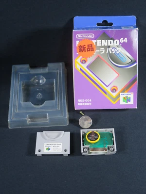 Nintendo 64 n64 controller pack memory Japan tested /n64 pad pak authentic boxed - Image 1 of 4