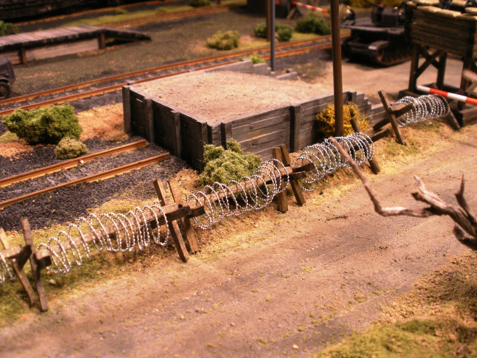 HO Roco Minitanks Piezas Barricadas de Púas Juego de 5 Hechas a Mano Pintadas Foto 1 de 1