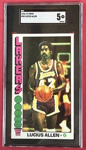 1976-77 Topps #34 Lucius Allen Los Angeles Lakers 🏀 SGV 5 EX **Se ve mejor** - Imagen 1 de 2