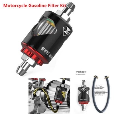 Hot Motorcycle Bike Gasoline Filter Oil Fuel Filter Prevent Impurities Aluminum - Image 1 of 4