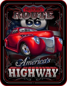 MANTA CAMA DE PESO MEDIO SUAVE AMERICA'S HIGHWAY ROUTE 66 TALLA QUEEN 79"" X 96 - Imagen 1 de 1