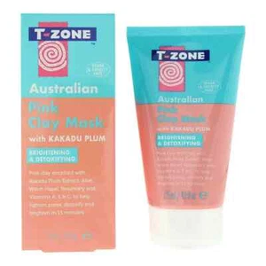 T-Zone Australian Pink Clay Mask Brightening & Detoxifying Skin Face Care 75ml - Picture 1 of 2