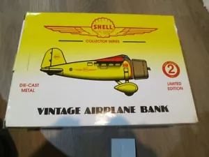 Shell Collection Series Vintage Airplane Bank 1992 Model 2- New in Box - Picture 1 of 4