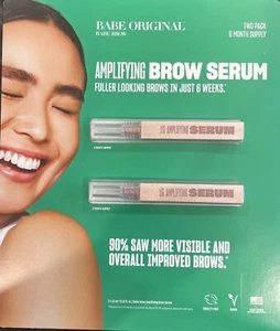 Babe Original Amplifying Brow Serum 2 Flaschen 2 x 3ml 6 Monatsvorrat Neu Versiegelt - Bild 1 von 8