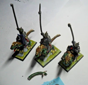 Warhammer Dark Elves Elf metal Cold One Knights raptor riders painted B492 - Picture 1 of 4
