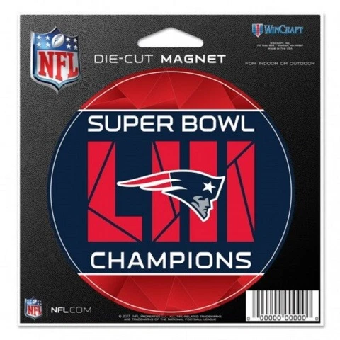 New England Patriots Super Bowl LIII Champions 4" Round Magnet WinCraft Cover
