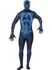 Smiffys X Ray Costume, Second Skin Suit, Blue & Black (Size L)