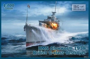 IBG 70008 HMS Glowworm 1938 destructor británico clase G escala 1/700 - Imagen 1 de 1