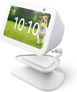 Echo Show 5 (3rd Gen) Adj. Stand W/ USB-C Charging Port-Glacier White-Free Ship! - Picture 1 of 11