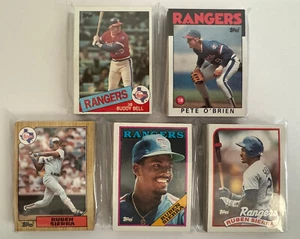Texas Rangers 1985-89 Topps base team sets (5 set lot w/Sierra RC, more) - Picture 1 of 1