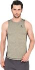 Jawster Polyester Sleevelessround Neck Sports T-Shirt For Men_Olive Green Color
