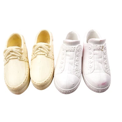 Barbie Ken Zapatos Tenis Zapatos Blancos Tenis y Oxford Muñeca Zapatos 2 Pares Foto 1 de 4