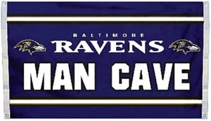 NFL Baltimore Ravens Huge 3'x5' Licensed Man Cave Flag / Banner - Free Shipping - Picture 1 of 2