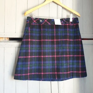 TU Blue Check Tartan Skirt Sz 14 Pink Pockets New - Picture 1 of 6