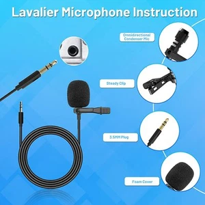 Uniwersalny jack 3,5 mm Zewnętrzny mikrofon Bluetooth do radia samochodowego Audio PC GPS - Zdjęcie 1 z 12