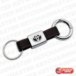 For Toyota Sport Car Home Genuine Leather Keychain Elegant Strap Zinc Key Ring - Picture 1 of 3
