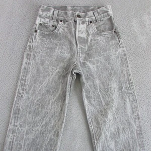 Vintage Levis Jeans Student W25 L25 Grey Straight Crop Frayed 701-5761 USA - Picture 1 of 13