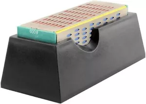 Diamond Kitchen Knife Sharpener 4 Sided Whetstone Sharpening Stone Hone Block - Picture 1 of 5