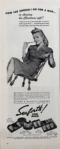 Anuncio impreso Seaforth For Men 1943 suministros de afeitado, anuncio de la era de la Segunda Guerra Mundial - Imagen 1 de 1