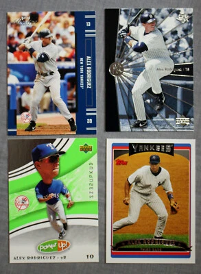 Alex Rodriguez New York Yankees (4) Card Lot 1999 Upper Deck Topps Playoff - Image 1 of 2