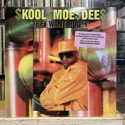 [RAP]~NM 12"~KOOL MOE DEE~They Want Money~[x3 Mixes]~Get The Picture~{1989~JIVE] - Image 1 of 4