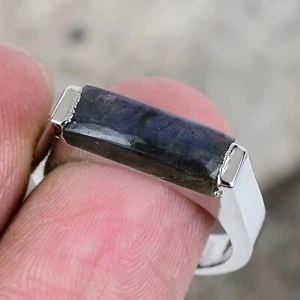 Labradorite Ring 925 Sterling Silver Ring For Women Mother Ring Personalize Gift - Picture 1 of 4