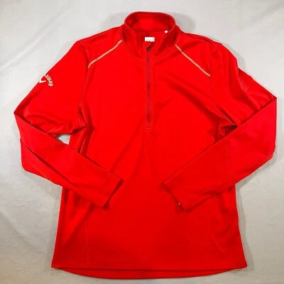 Pullover de golf Callaway repelente al agua 1/4 cremallera para hombre serie L salsa roja clima Foto 1 de 4
