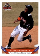 2014 New Britain Rock Cats Grandstand #29 Corey Wimberly Jacksonville Florida FL