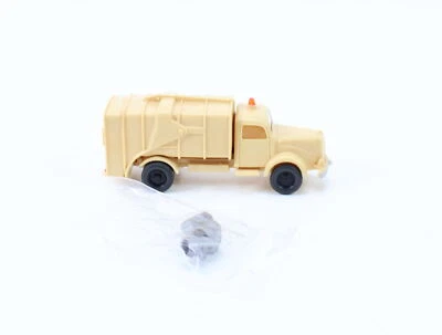 Wiking H0 1145/3 Modellauto Müllwagen MB 3500 hellbeige 1:87 - Bild 1 von 4
