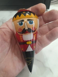 Rückseite innen bemalt Kunstglas Nussknacker Weihnachtsschmuck - Bild 1 von 7