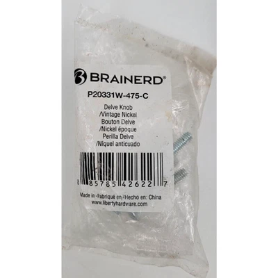 Brainerd Delve 1-1/5" Nickel Rectangular Transitional Cabinet Knob P20331W-475-C - Image 1 of 2