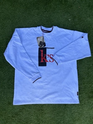 Kawasaki Motorrad Sweatshirt 46 Zoll Brustumfang weiß offiziell - Bild 1 von 4