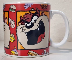 VTG Taz Tasmanian Devil Coffee Mug Looney Tunes Warner Brothers 1993 Tea Cup - Picture 1 of 8
