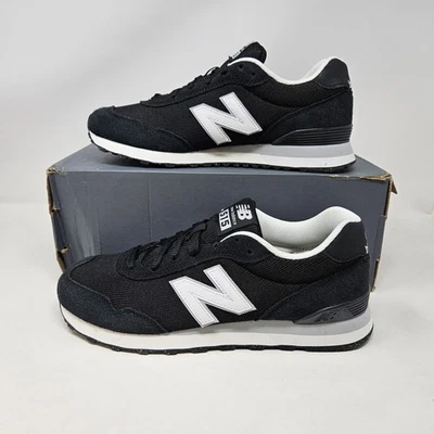 Мужская новый баланс 515 v3 черный белый удобные повседневные туфли / ML515BLK / размер 11,5 D - Изображение 1 из 4