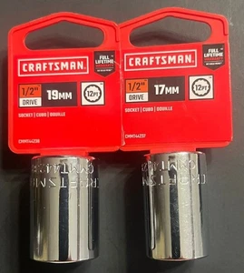 NEW Craftsman 17MM & 19MM Sockets 1/2" Drive Standard Depth  12 pt 1 EACH - Picture 1 of 1