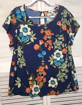 Top tejido floral manga corta Meraki talla 2X Foto 1 de 4