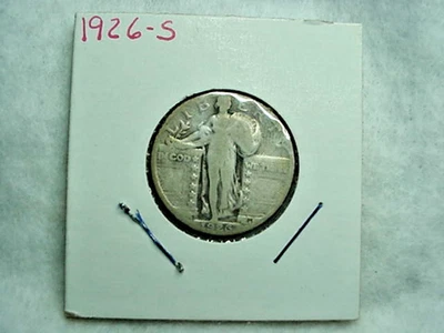 1926-S STANDING LIBERTY QUARTER CLEANED COIN - Image 1 of 3