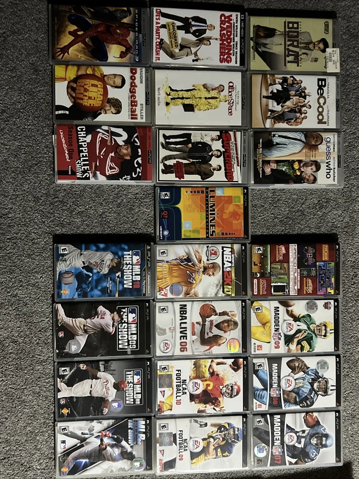 PSP PlayStation Juego Portátil (13) Y Película (9) Lote - Estuches Incluidos Foto 1 de 4